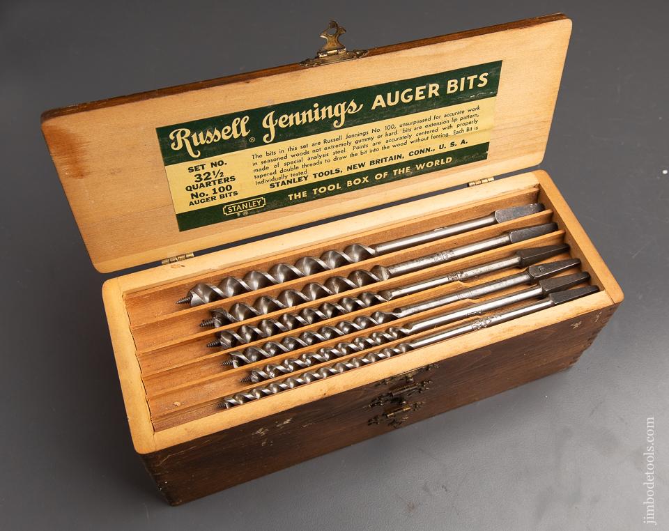 Complete Set of 13 RUSSELL JENNINGS Auger Bits in its Original 3 Tiered Box - 92683