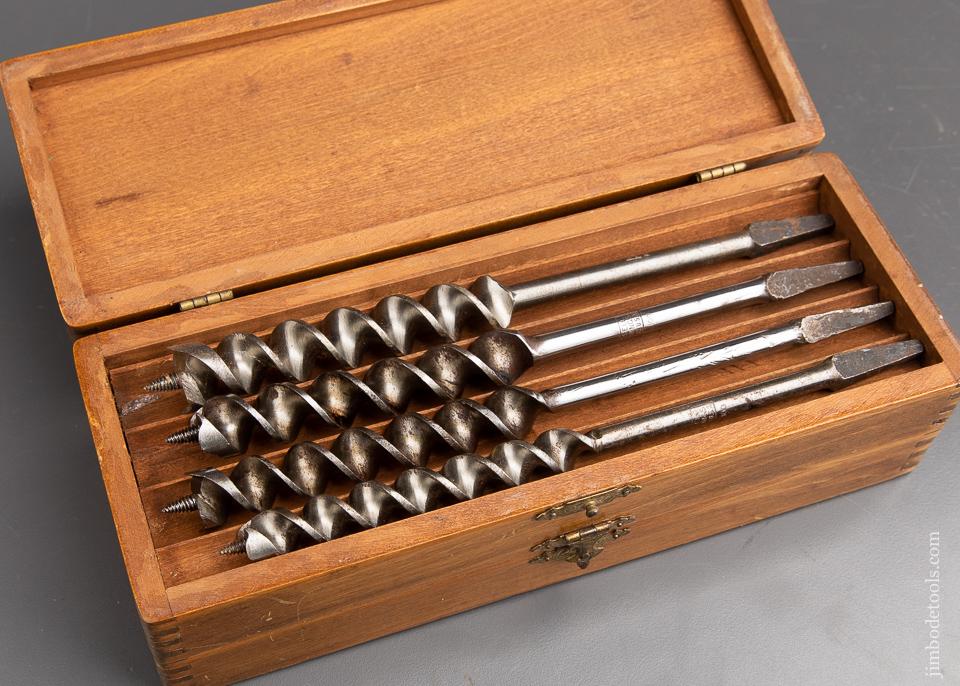 Complete Set of 13 RUSSELL JENNINGS Auger Bits in Original 3 Tiered Box - 92684