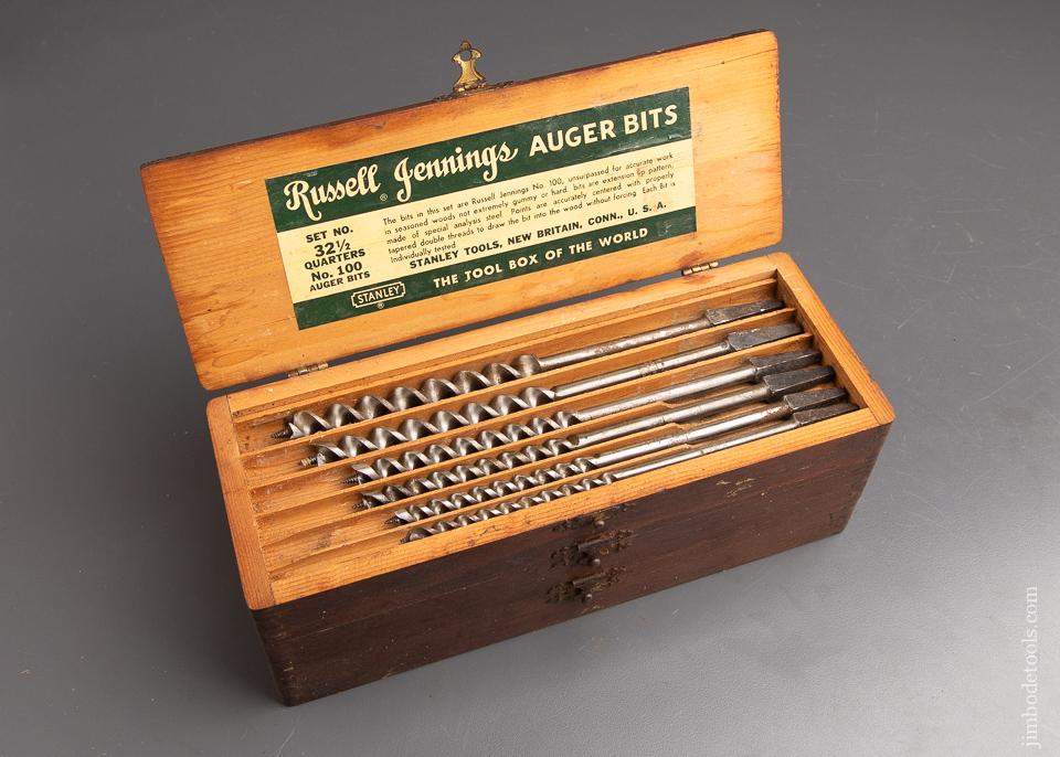 Complete Set of 13 RUSSELL JENNINGS Auger Bits in Original 3 Tiered Box - 92687