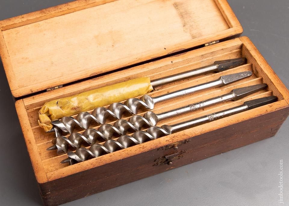 Complete Set of 13 RUSSELL JENNINGS Auger Bits in Original 3 Tiered Box - 92687