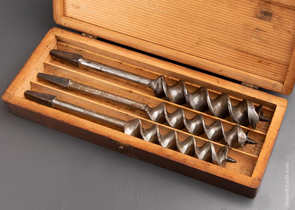 Complete Set of 13 RUSSELL JENNINGS Auger Bits in Original 3 Tiered Box - 92687