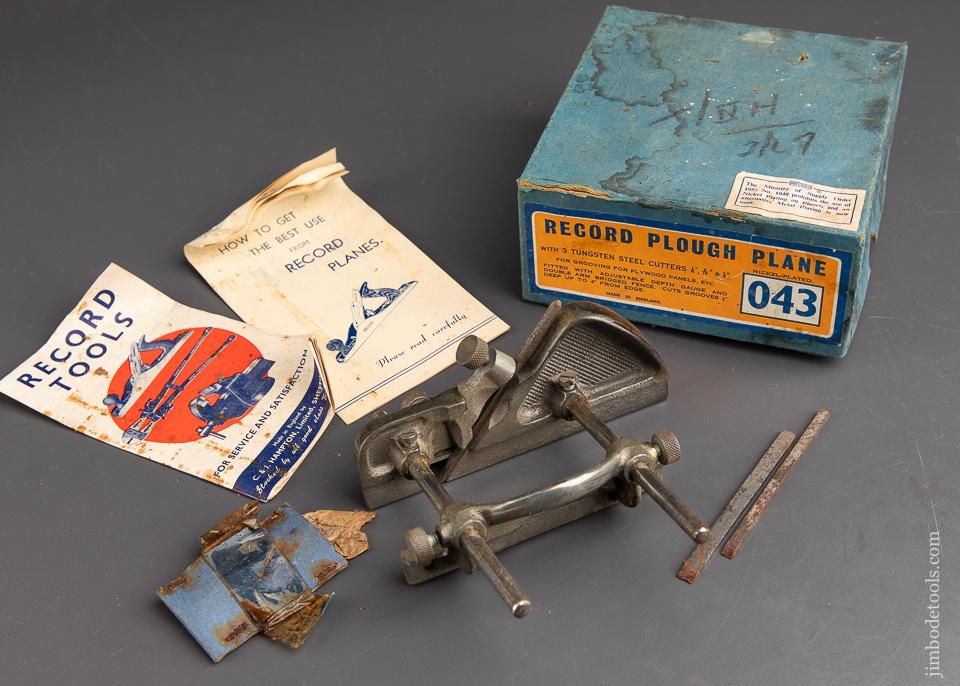 RECORD No. 043 Plough/Plow Plane 100% COMPLETE in Original Box - 92688