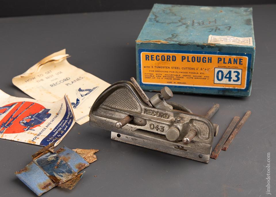 RECORD No. 043 Plough/Plow Plane 100% COMPLETE in Original Box - 92688