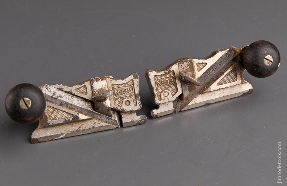 Matched Pair of STANLEY No. 98 & 99 Side Rabbet Planes with stops - 92701