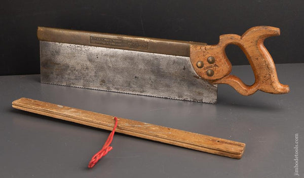 SHARP! W. TYZACK & SONS & TURNER LTD. NO. 120 Rip Brass Back Saw 12 Point 14 Inch - 92704