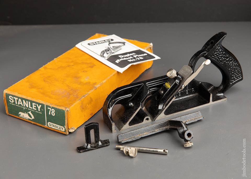 STANLEY No. 78 Duplex, Rabbet, and Filletster Plane in Original Box - 92710