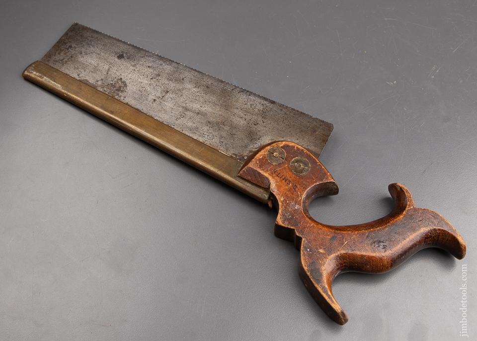 Excellent 16 Point 10 inch Rip Brass Back Dovetail Saw THOs TURNER & CO - 92730