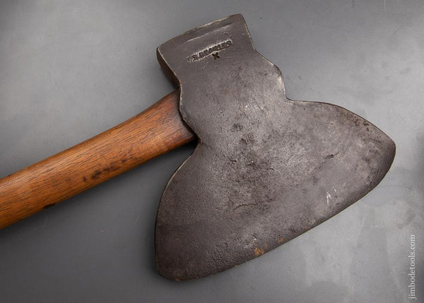 Great 6 pound J.B. STOHLER Double Bevel Broad Axe - 92731
