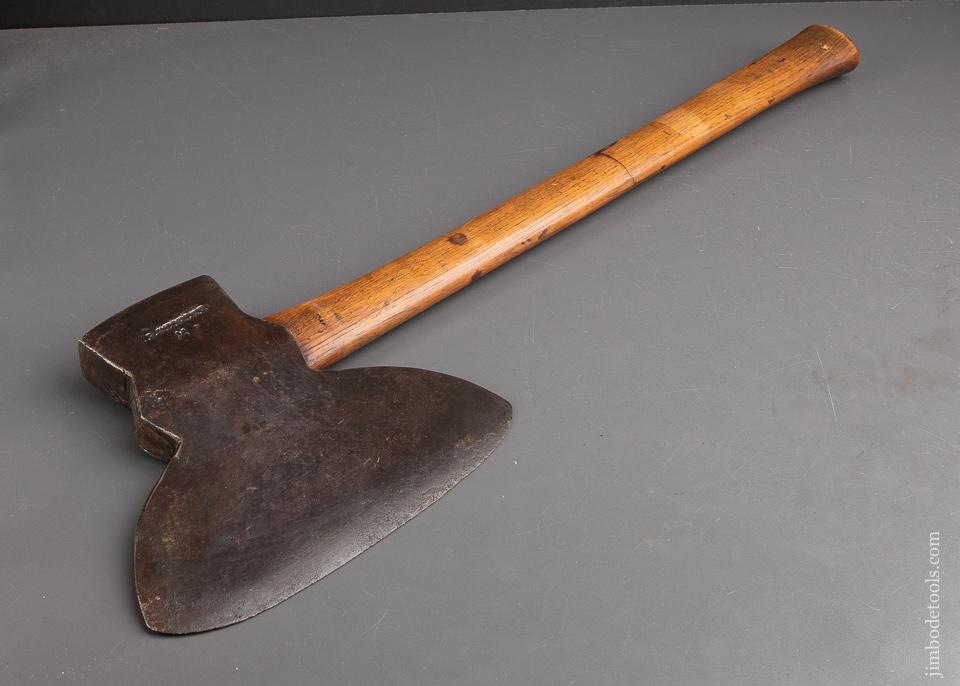 Great 6 pound J.B. STOHLER Double Bevel Broad Axe - 92731