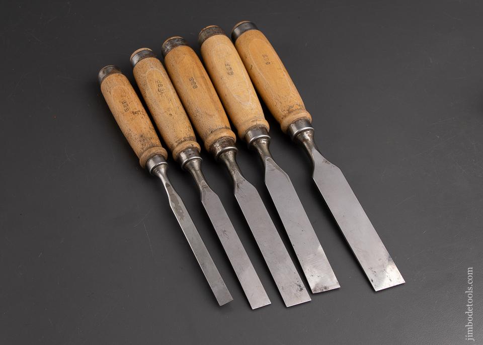 Extra Fine Set of Five Bench Chisels by TWO CHERRIES - 92746