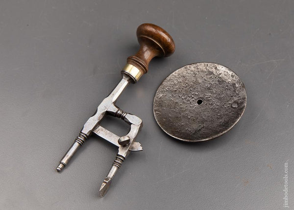 Exquisite 18th Century French Leatherworker's Adjustable Cutting Compa ...