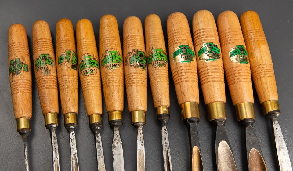 11 New Old Stock HENRY TAYLOR Carving Chisels - 92778