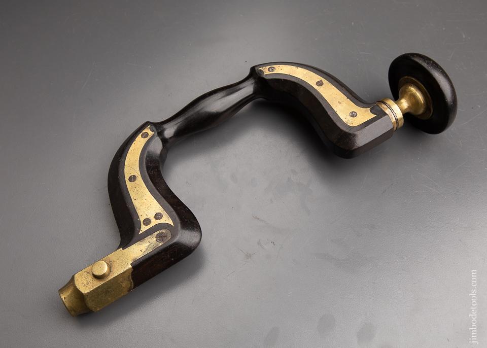 Rare! THOS. IBBOTSON Solid Ebony Sheffield Plated Brace - 92804U