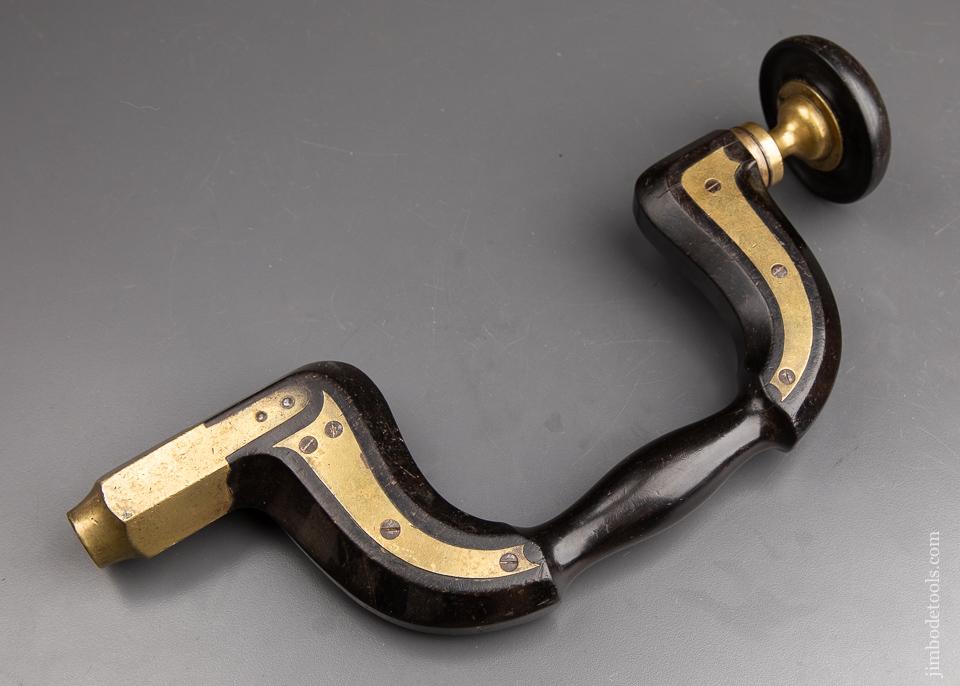 Rare! THOS. IBBOTSON Solid Ebony Sheffield Plated Brace - 92804U