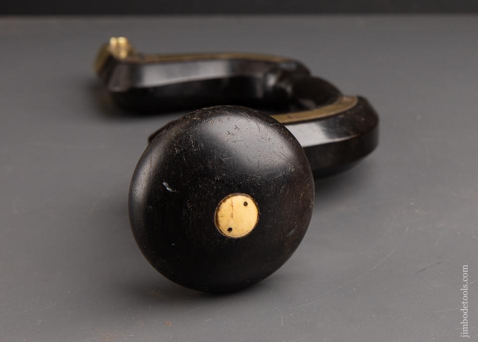 Rare! THOS. IBBOTSON Solid Ebony Sheffield Plated Brace - 92804U