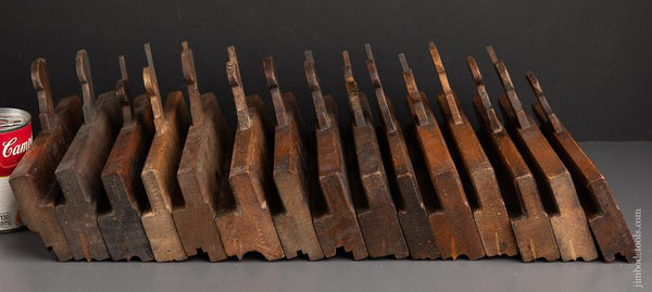 15 Assorted Wooden Moulding Planes - 92814