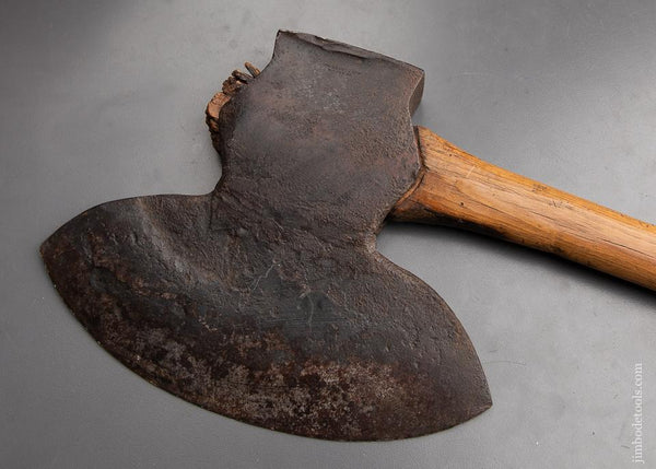 Early Double Bevel Hewing Axe by WM. BRADY & SON - 92849