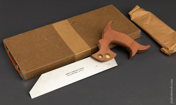DISSTON No. 1 Patternmaker's Saw MINT in Original Box! - 92854
