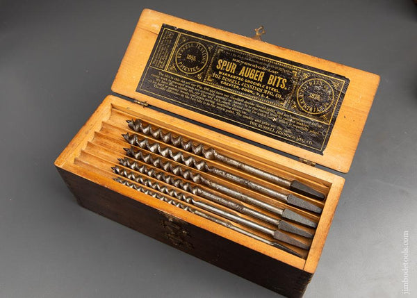 Complete Set of 13 RUSSELL JENNINGS Auger Bits in Original 3 Tiered Box - 92857