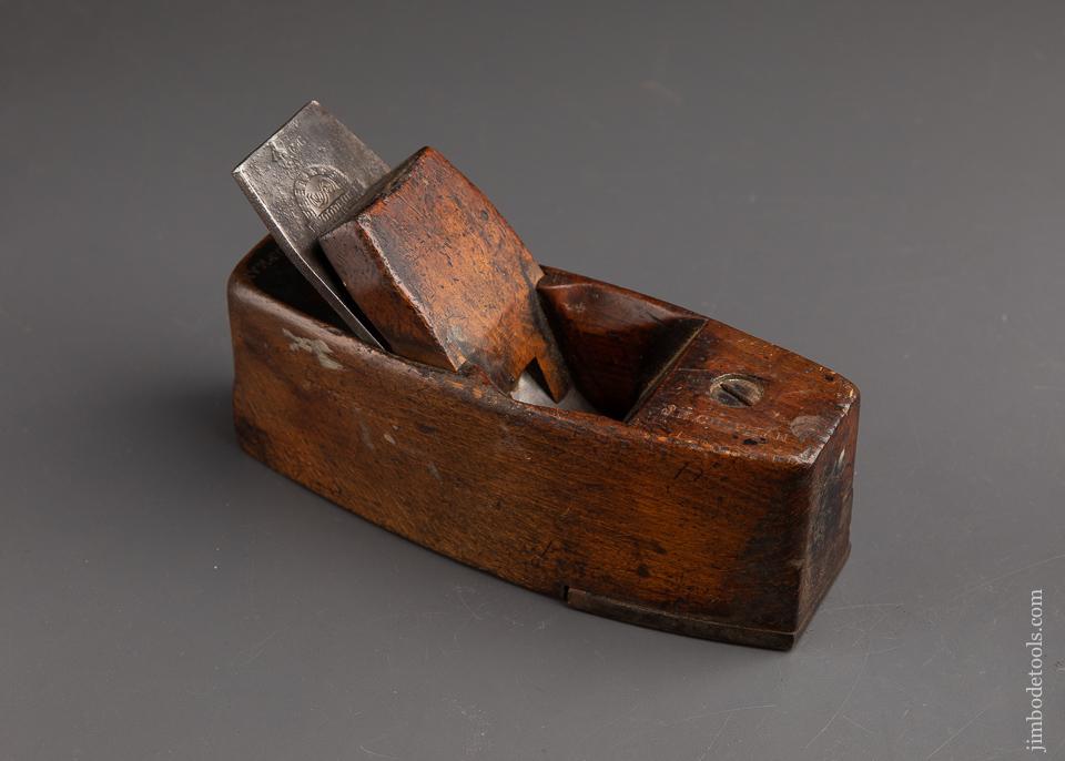 Great User Coffin Smooth Plane with Steel Sole Insert. Adjustable Mouth - 92914