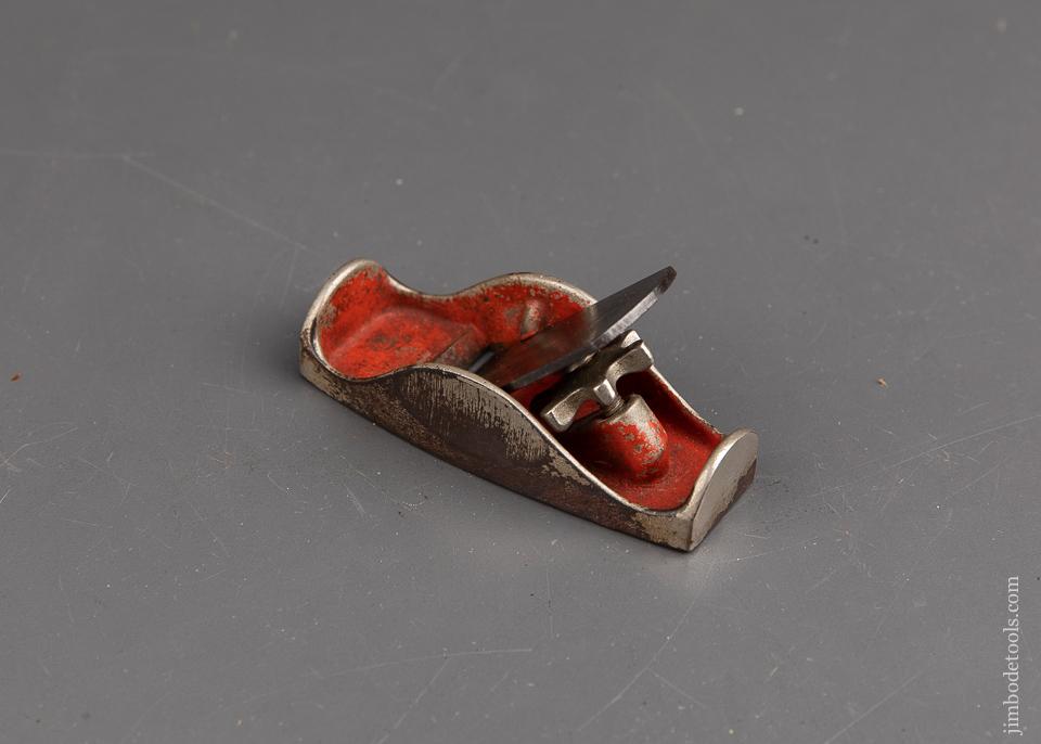 Great STANLEY BAILEY VICTOR No. 51 1/2 Nickel Plated Block Plane with Red Japanning - 92915