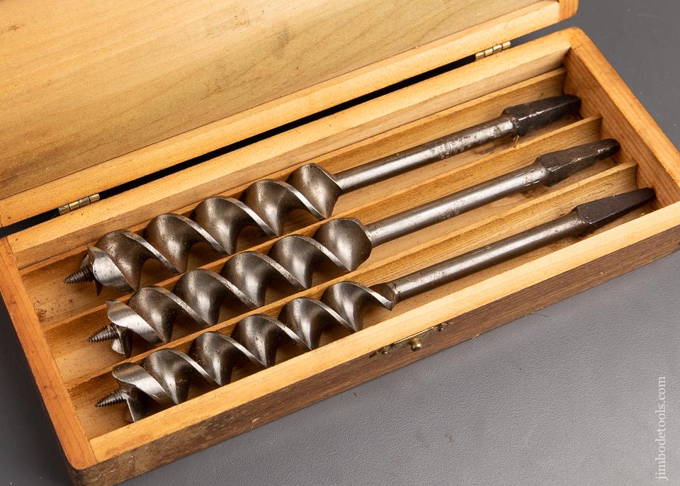 Fine Complete Extra Fine Set of 13 RUSSELL JENNINGS Auger Bits in Original 3 Tiered Box - 92918