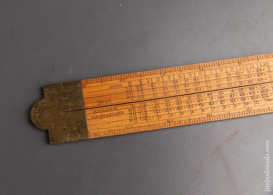 Mint H. CHAPIN No. 40 Boxwood Rule with Board Scales - 92923U
