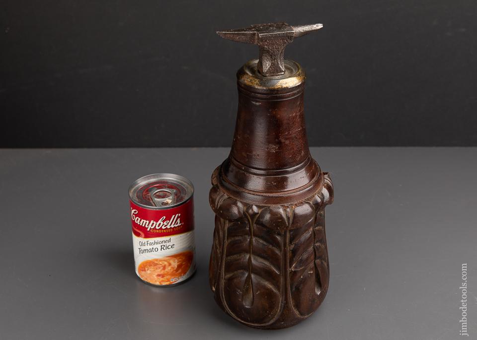 Anvil on Ornately Carved Wooden Stand - 92933