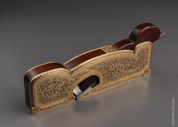Lavishly Engraved Gunmetal Shoulder Plane - 92990U