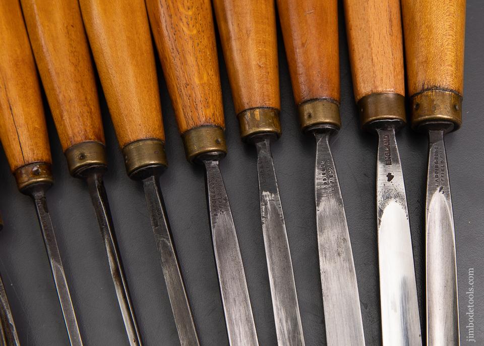 FINE Set of Ten ADDIS Carving Gouges - 93073