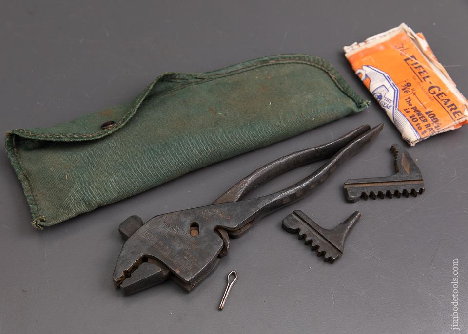Patented EIFEL-GEARED PLIERENCH KIT in Original Pouch with Instructions! - 93089