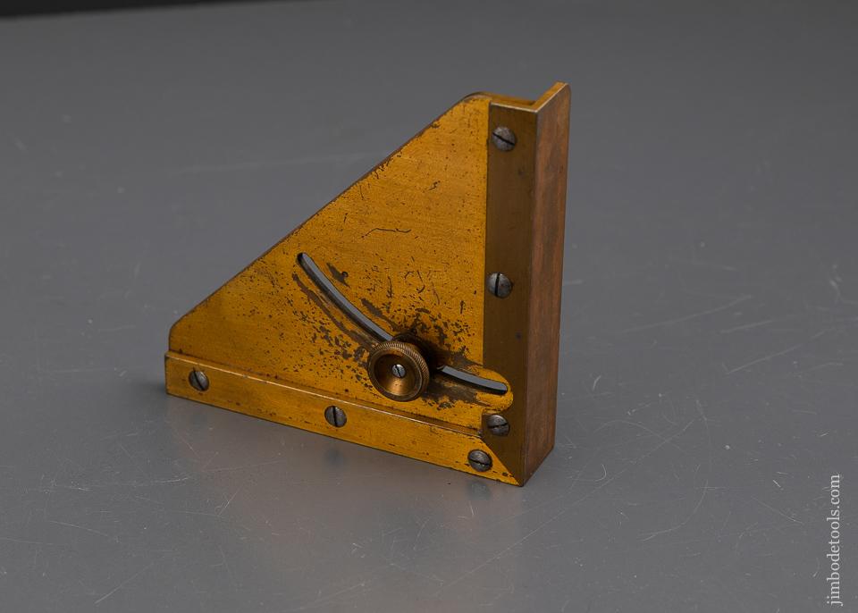 Beautiful Brass Gunner's Inclinometer Level in Original Fitted Wooden Box - 93105