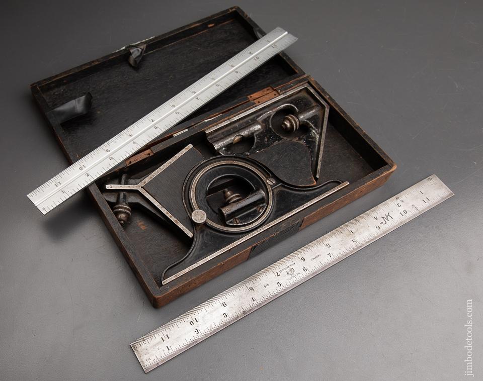 STARRETT Combination Square Set with Two Scales in Box - 93117