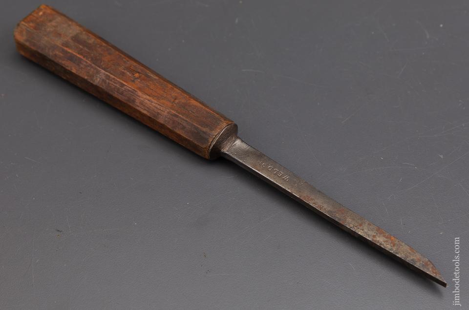 Magnificent 18th Century WELDON 3/16 inch Pig Sticker Mortise Chisel - 93134