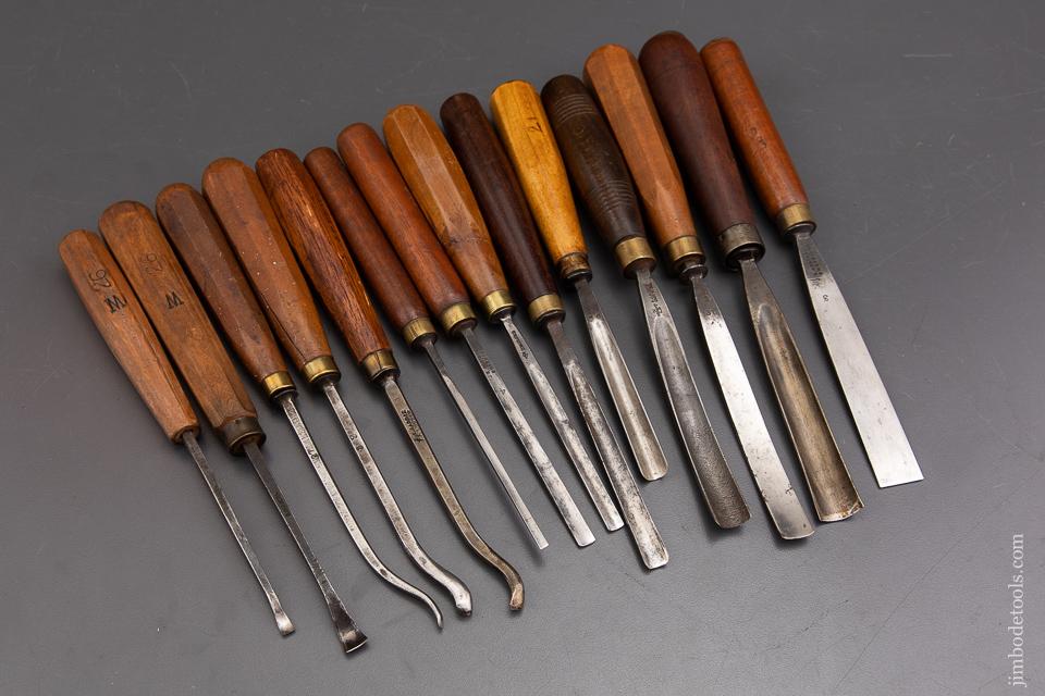 Twelve ADDIS Carving Chisels - 93158