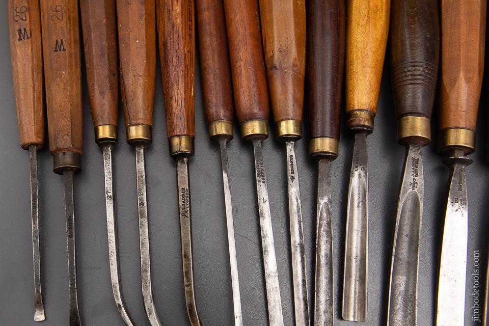 Twelve ADDIS Carving Chisels - 93158