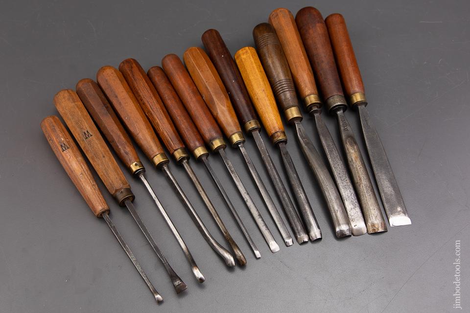 Twelve ADDIS Carving Chisels - 93158