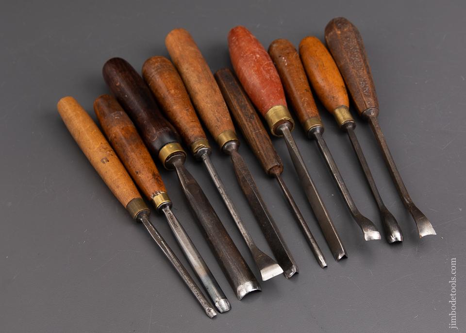 Ten Awesome ADDIS Carving Chisels - 93159