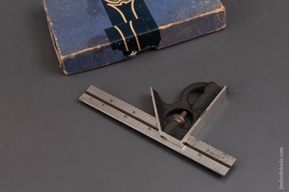 Six inch BROWN & SHARPE No. 401 Combination Square MINT in Original Box - 93192