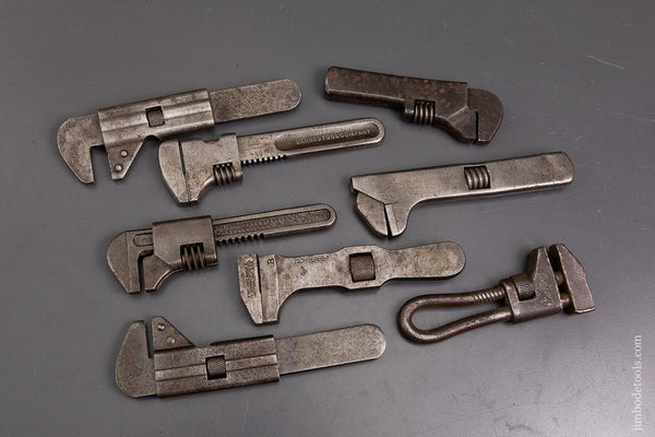 Assortment of Eight Patented Bicycle Wrenches and Nut Wrenches - 93193
