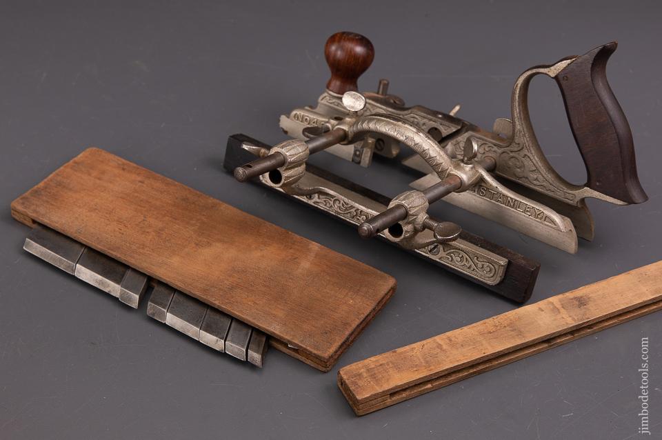 STANLEY No. 46 Skew Plow Plane with Nine Cutters NEAR MINT - 93194