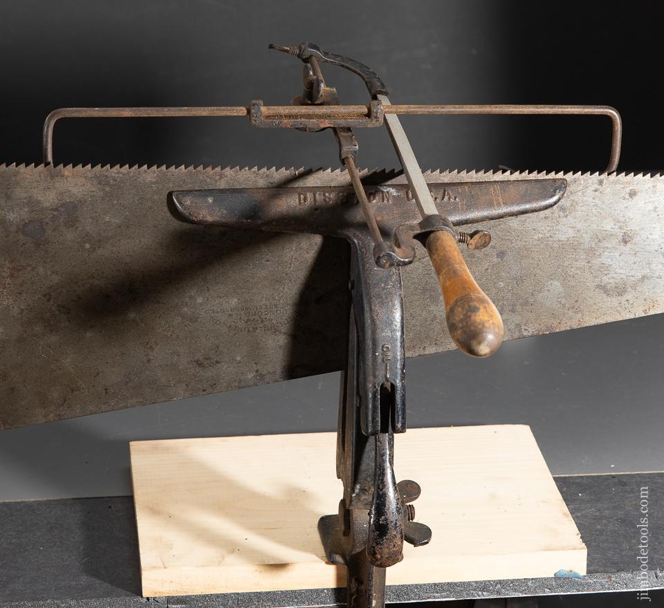 DISSTON No. 2 Saw Filing Vise with Guides. Quick Release with Full Box of NEW SIMONDS Saw Files - 93200