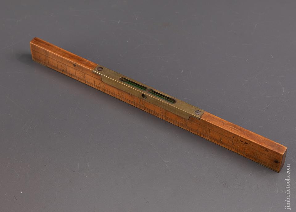 Twelve inch MOSELEY & SON LONDON Boxwood & Brass Level - 93213