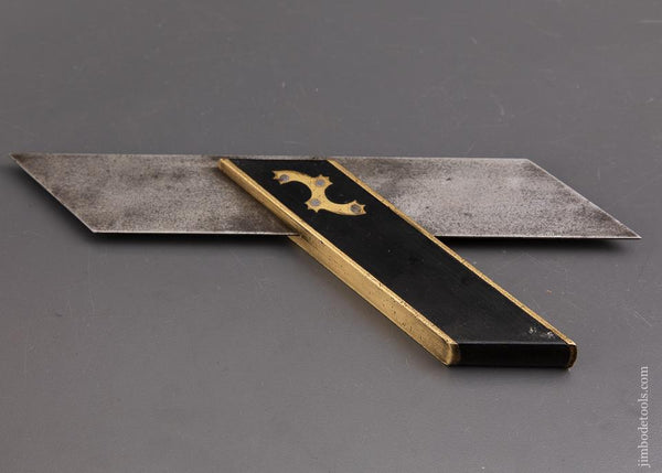 JAMES HOWARTH Ebony & Brass Miter Square - 93232