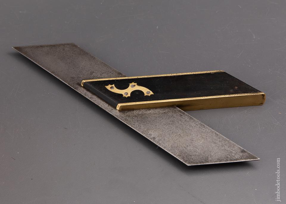JAMES HOWARTH Ebony & Brass Miter Square - 93232