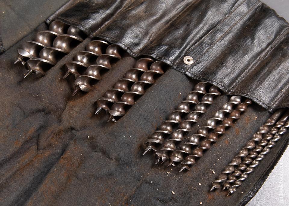 COMPLETE Set of Thirteen Auger Bits by JAMES SWAN in Roll - 93247