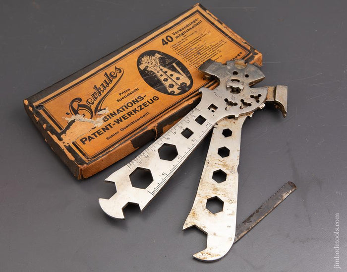 Rare! HERKULES Patent Axe Wrench Hammer and Combination Tool Near Mint in It's Original Box- 93291