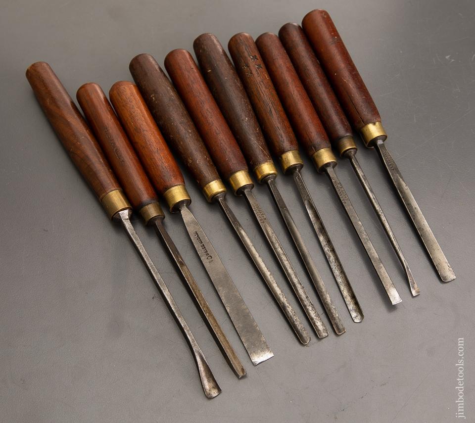 Ten ADDIS Carving Gouges - 93307