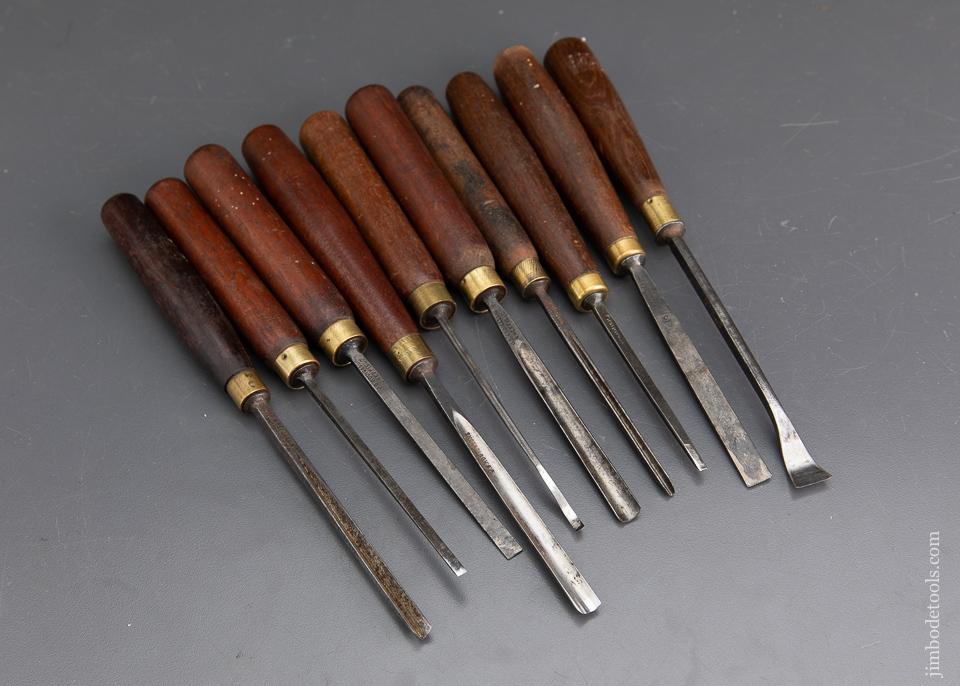 FINE Ten ADDIS Carving Chisels - 93310