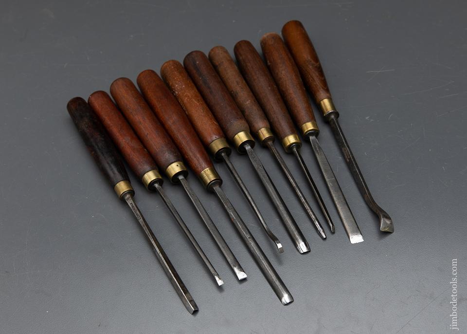 FINE Ten ADDIS Carving Chisels - 93310